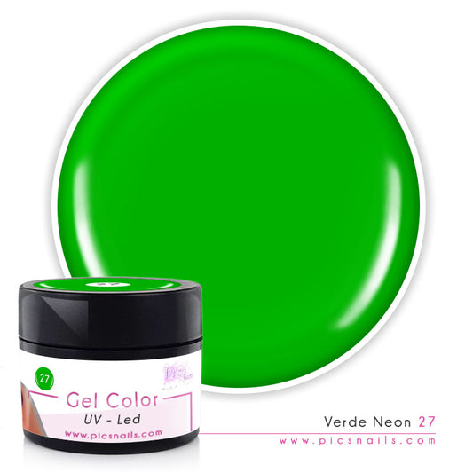 Gel Color uv/led Verde Neon 27 - 5 ml